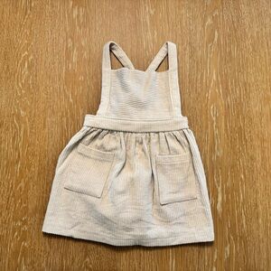Corduroy Cream Toddler Casual Dress